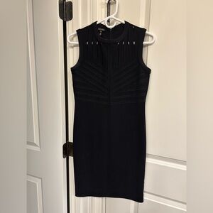 Escada Black Sheer Panel Mini Dress